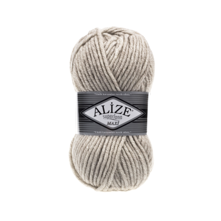 Superlana maxi (Alize) 152 бежевый меланж, пряжа 100г