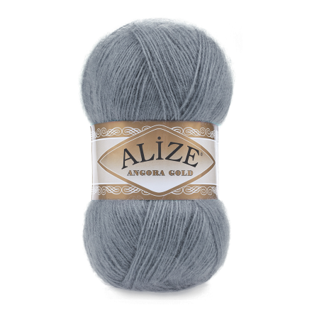 Angora Gold (Alize) 87 серый, пряжа 100г