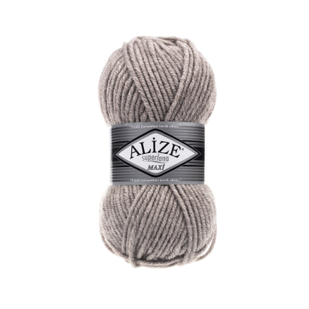 Superlana maxi (Alize) 207 св.коричневый меланж, пряжа 100г