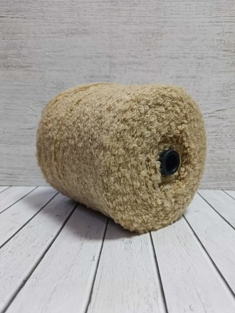 Boucle Wool (Китай) 212 бежевый, пряжа бобинная китайская 1г