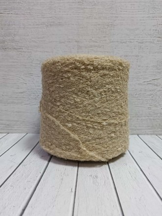 Boucle Wool (Китай) 212 бежевый, пряжа бобинная китайская 1г