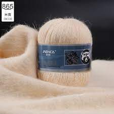 Пух норки и катушка с ниткой (Mink) 865 бежевый, пряжа 50г