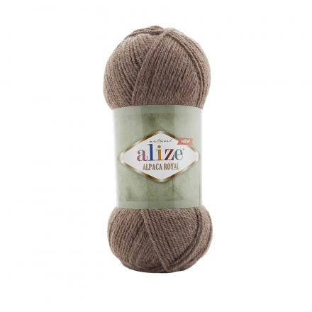 Alpaca royal New (Alize) 688 кофе с молоком меланж, пряжа 100г