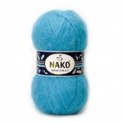 Mohair Delicate (Nako) 6134 голубая бирюза , пряжа 100г