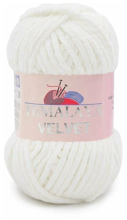 Velvet (Himalaya) 90063 белый жемчуг, пряжа 100г
