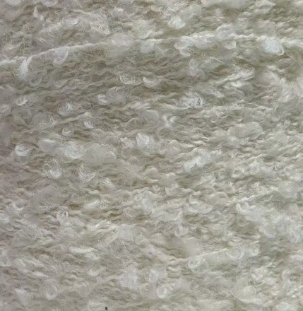 Boucle Wool (Китай) 228 белый, пряжа бобинная китайская 1г