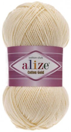 Cotton Gold (Alize) 458 слоновая кость, пряжа 100г