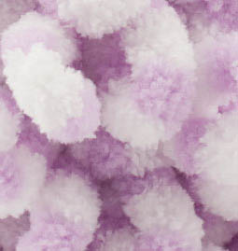 Puffy Color (Alize) 6458 астра-белый, пряжа 100г