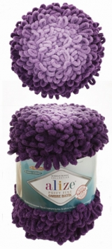 Puffy Fine Ombre Batik (Alize) 7277 баклажан, пряжа 500г