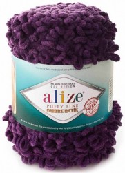 Puffy Fine Ombre Batik (Alize) 7277 баклажан, пряжа 500г