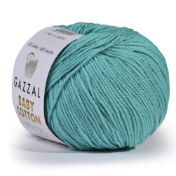 Baby Cotton (Gazzal) 3426 бирюзовый, пряжа 50г