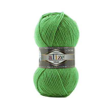 Superlana Midi (Alize) 455 яркая зелень, пряжа 100г