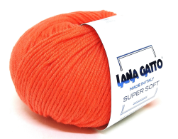 Super Soft (Lana Gatto) 14644 морковный, пряжа 50г