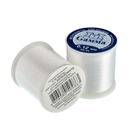 MF-04 мононить для вышивки и бисероплетения 0,12мм 250м