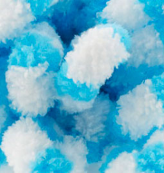Puffy Color (Alize) 6459 белый-бирюза, пряжа 100г