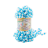 Puffy Color (Alize) 6459 белый-бирюза, пряжа 100г