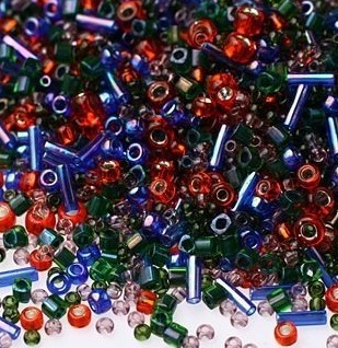 TOHO MIX 3226 зелено-фиолетово-красный, набор бисера 25 г (Япония)