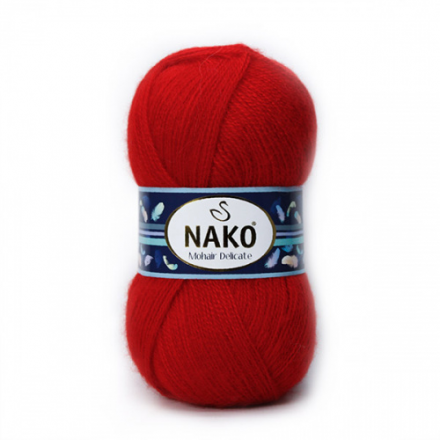 Mohair Delicate (Nako) 6150 алый , пряжа 100г