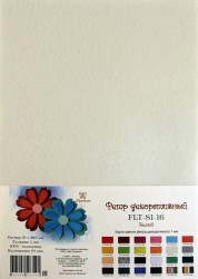 FLT-S1-16 фетр декоративный белый 180г, 21х30см, 1мм