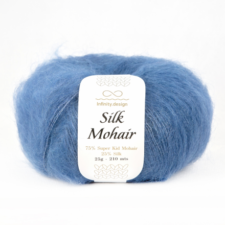 Silk Mohair (Infinity) 6364 синий, пряжа 25г