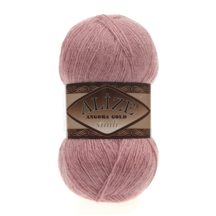 Angora Gold Simli (Alize) 144 темная пудра, пряжа 100г