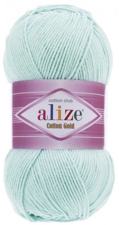 Cotton Gold (Alize) 514 ледяной, пряжа 100г