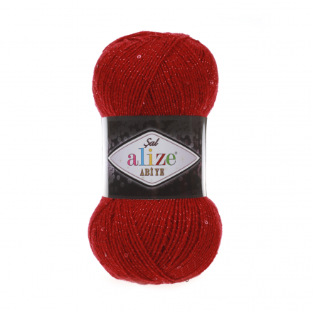 Sal Abiye (Alize) 56 красный, пряжа 100г