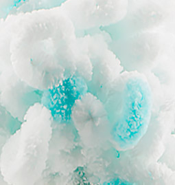 Puffy Color (Alize) 6491 белый-бирюза, пряжа 100г