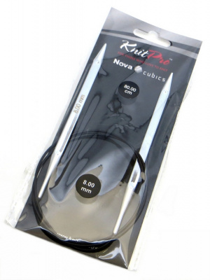 12204 Nova Cubics KnitPro спицы круговые 8 мм 80 см