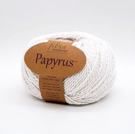 Papyrus (Fibra Natura) 229-01 белый, пряжа 50г