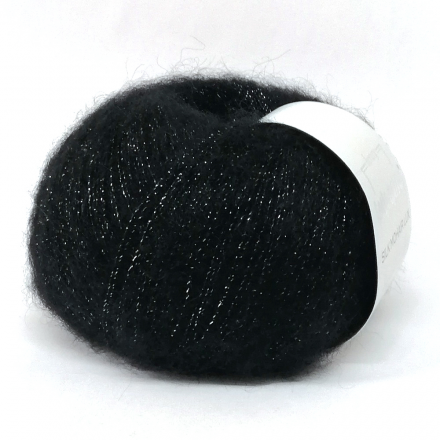 Silk Mohair Lux (Lana Gatto) 5000 черный, пряжа 25г
