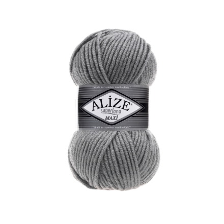 Superlana maxi (Alize) 87 угольно-серый, пряжа 100г