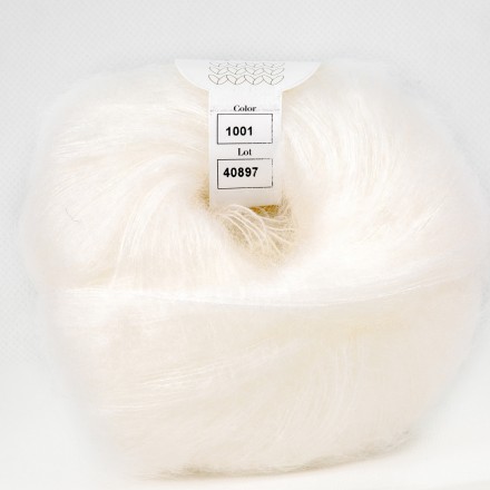 Silk Mohair (Infinity) 1001 белый, пряжа 25г