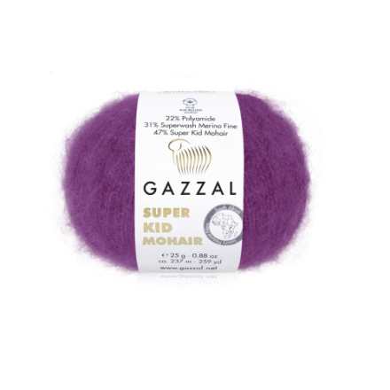 Super Kid Mohair (Gazzal) 64415 слива, пряжа 25г