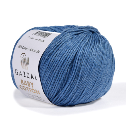 Baby Cotton (Gazzal) 3431 джинс, пряжа 50г