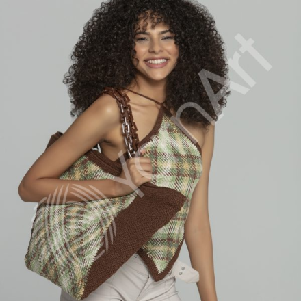 Jeans Crazy (Yarnart) 8216 зел.бирюза-шафран, пряжа 50г