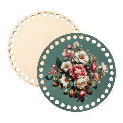 ДВ-01 10 Цветочная композиция, набор донышек для вязания 15х0,4 см2шт