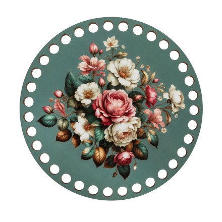 ДВ-01 10 Цветочная композиция, набор донышек для вязания 15х0,4 см2шт