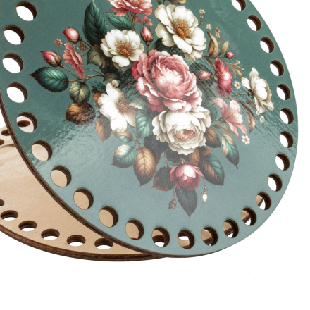 ДВ-01 10 Цветочная композиция, набор донышек для вязания 15х0,4 см2шт