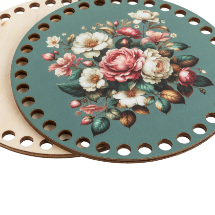 ДВ-01 10 Цветочная композиция, набор донышек для вязания 15х0,4 см2шт