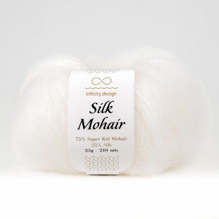 Silk Mohair (Infinity) 1012 молочный, пряжа 25г