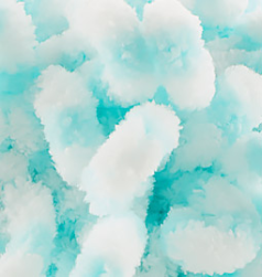 Puffy Color (Alize) 6493 белый-голубой, пряжа 100г