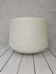 CashWool (Zegna Baruffa) цв.белый, пряжа бобинная итальянская 1г