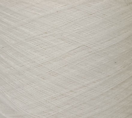 CashWool (Zegna Baruffa) цв.белый, пряжа бобинная итальянская 1г