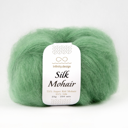 Silk Mohair (Infinity) 8244 зеленая трава, пряжа 25г