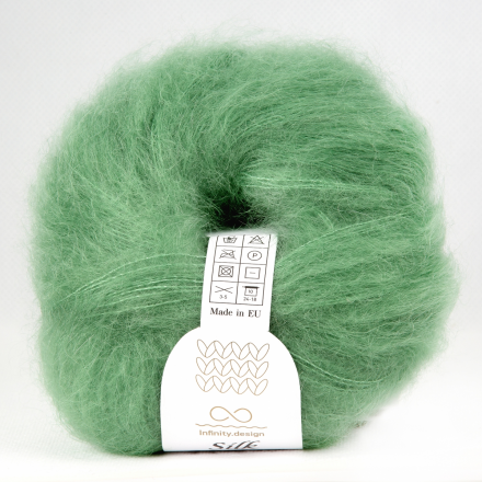 Silk Mohair (Infinity) 8244 зеленая трава, пряжа 25г