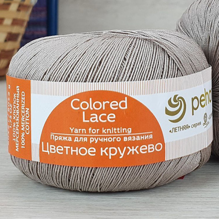 Цветное кружево (Пехорка) 124 песочный, пряжа 50г