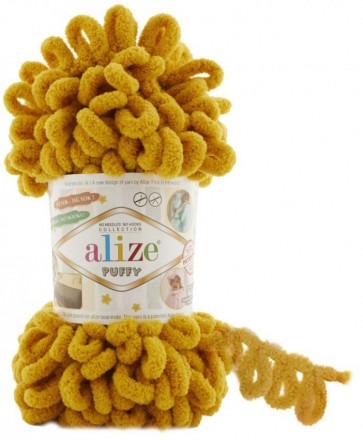 Puffy (Alize) 02 шафран, пряжа 100г