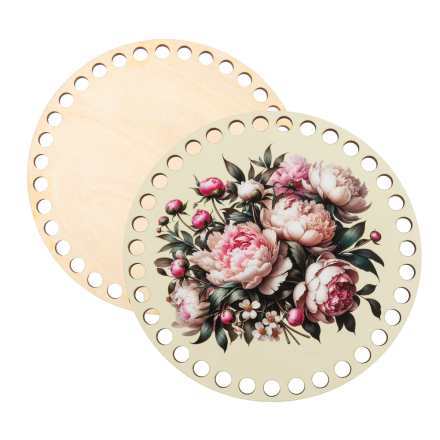 ДВ-02 06 Пионы, набор донышек для вязания 15х0,4 см2шт