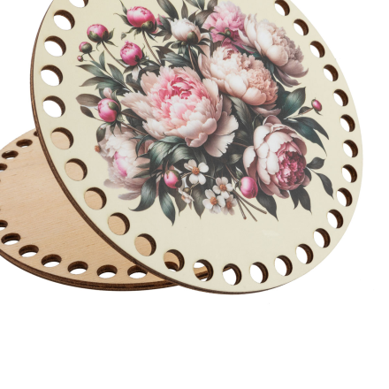 ДВ-02 06 Пионы, набор донышек для вязания 15х0,4 см2шт